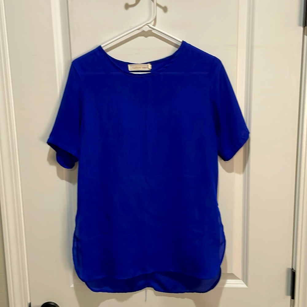Native Rose Small Cobalt Pullover Blouse